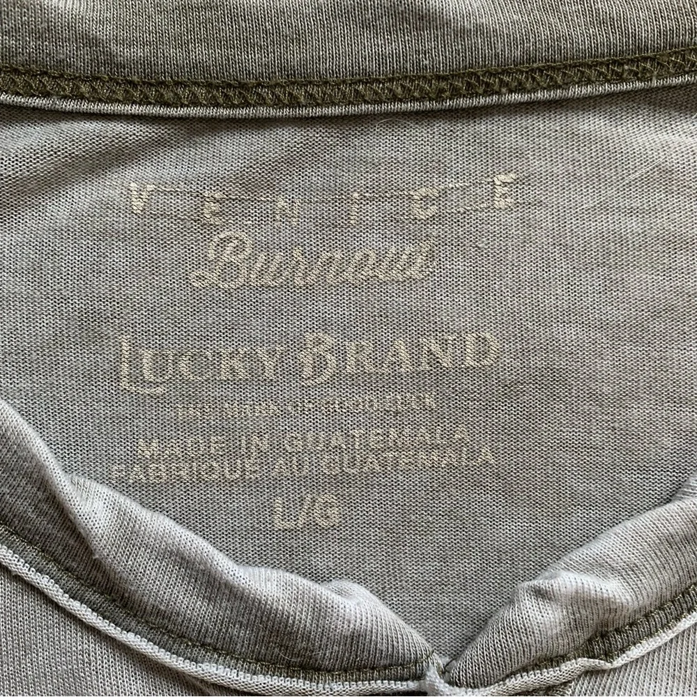 LUCKY BRAND Gray (greenish tint) Tee - Picture 2 of 3